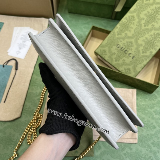 gucci專櫃新款原廠皮女士鏈條斜挎錢包 古馳飾手寫體Gucci標識鏈帶錢包 jcp1779